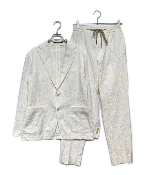 TAGLIATORE（タリアトーレ）TAGLIATORE (タリアトーレ) シアサッカーセットアップスーツ オフホワイト サイズ:46の古着・服飾アイテム