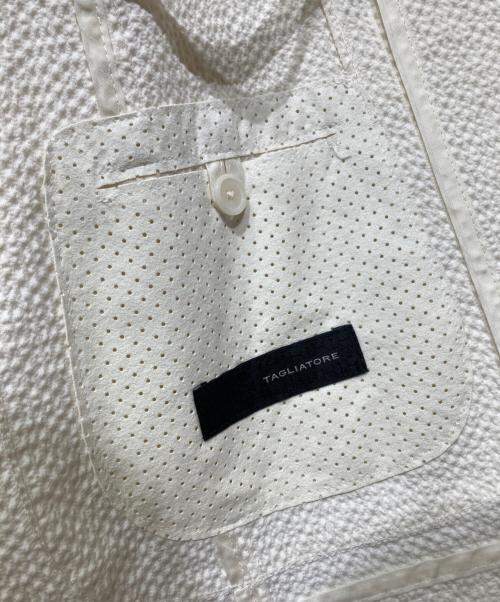 TAGLIATORE（タリアトーレ）TAGLIATORE (タリアトーレ) シアサッカーセットアップスーツ オフホワイト サイズ:46の古着・服飾アイテム