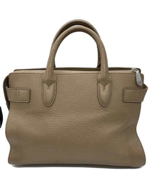 PELLE MORBIDA（ペッレモルビダ）PELLE MORBIDA (ペッレモルビダ) レザーハンドバッグ ベージュの古着・服飾アイテム