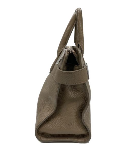 PELLE MORBIDA（ペッレモルビダ）PELLE MORBIDA (ペッレモルビダ) レザーハンドバッグ ベージュの古着・服飾アイテム