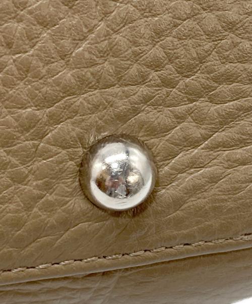 PELLE MORBIDA（ペッレモルビダ）PELLE MORBIDA (ペッレモルビダ) レザーハンドバッグ ベージュの古着・服飾アイテム