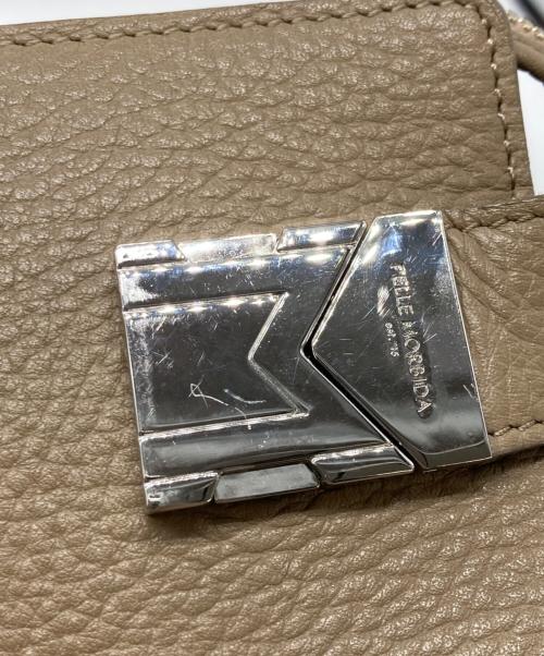 PELLE MORBIDA（ペッレモルビダ）PELLE MORBIDA (ペッレモルビダ) レザーハンドバッグ ベージュの古着・服飾アイテム