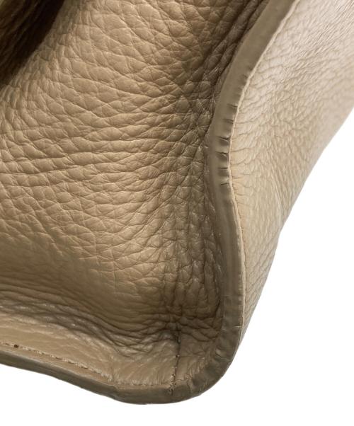 PELLE MORBIDA（ペッレモルビダ）PELLE MORBIDA (ペッレモルビダ) レザーハンドバッグ ベージュの古着・服飾アイテム