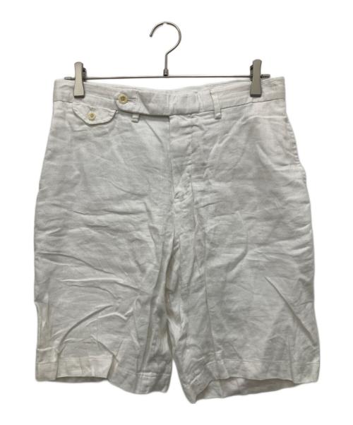 POLO RALPH LAUREN（ポロ・ラルフローレン）POLO RALPH LAUREN (ポロ・ラルフローレン) 100％リネンハーフパンツ ホワイト サイズ:30の古着・服飾アイテム