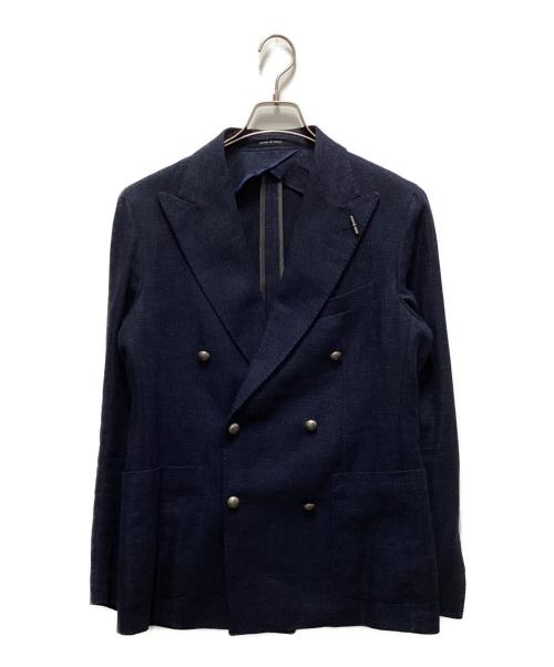 TAGLIATORE（タリアトーレ）TAGLIATORE (タリアトーレ) リネン混6Bダブルジャケット ネイビー サイズ:48の古着・服飾アイテム