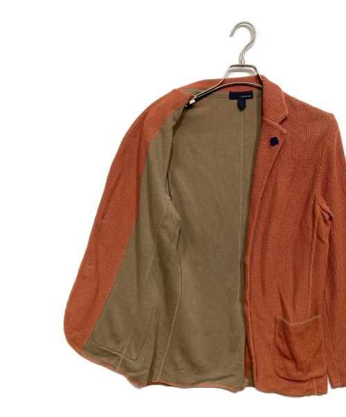 LARDINI（ラルディーニ）LARDINI (ラルディーニ) 織柄ニットジャケット ブラウン サイズ:Sの古着・服飾アイテム