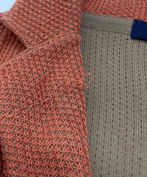 LARDINI（ラルディーニ）LARDINI (ラルディーニ) 織柄ニットジャケット ブラウン サイズ:Sの古着・服飾アイテム