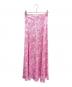GANNI (ガニー) silk satin maxi skirt ピンク サイズ:32 未使用品：8000円