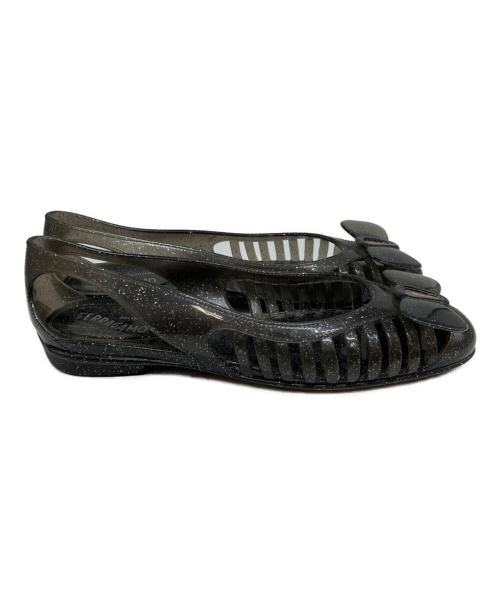 Salvatore Ferragamo（サルヴァトーレ フェラガモ）Salvatore Ferragamo (サルヴァトーレ フェラガモ) リボンラバーサンダル グレー サイズ:5の古着・服飾アイテム