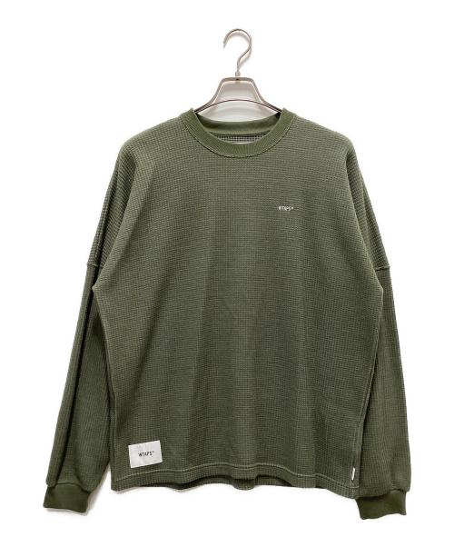 WTAPS（ダブルタップス）WTAPS (ダブルタップス) WAFFLE LS PEAC グリーン サイズ:1の古着・服飾アイテム