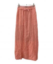 MAISON SPECIAL（メゾンスペシャル）の古着「Washer Pleats Maxi Skirt」｜ピンク