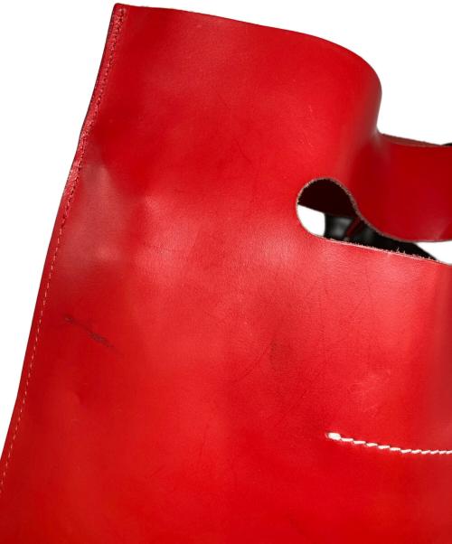 MM6 Maison Margiela（エムエムシックスメゾンマルジェラ）MM6 Maison Margiela (エムエムシックスメゾンマルジェラ) 2WAYレザーバッグ レッドの古着・服飾アイテム
