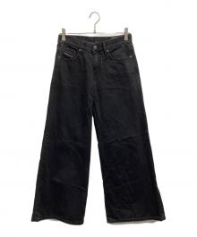 DIESEL（ディーゼル）の古着「D-AKEMIワイドフレアブラックデニムパンツ」｜ブラック
