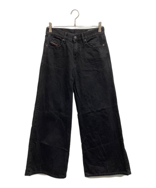DIESEL（ディーゼル）DIESEL (ディーゼル) D-AKEMIワイドフレアブラックデニムパンツ ブラック サイズ:28の古着・服飾アイテム