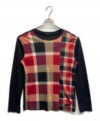 BLACK LABEL CRESTBRIDGEブラックレーベル クレストブリッジ）の古着「ロングスリーブチェックカットソー」｜ブラック