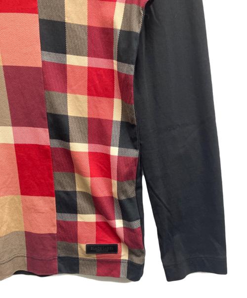 BLACK LABEL CRESTBRIDGE（ブラックレーベル クレストブリッジ）BLACK LABEL CRESTBRIDGE (ブラックレーベル クレストブリッジ) ロングスリーブチェックカットソー ブラック サイズ:Mの古着・服飾アイテム