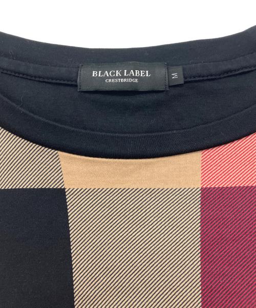 BLACK LABEL CRESTBRIDGE（ブラックレーベル クレストブリッジ）BLACK LABEL CRESTBRIDGE (ブラックレーベル クレストブリッジ) ロングスリーブチェックカットソー ブラック サイズ:Mの古着・服飾アイテム