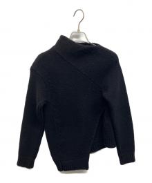 JIL SANDER（ジルサンダー）の古着「アシンメトリーニット」｜ブラック