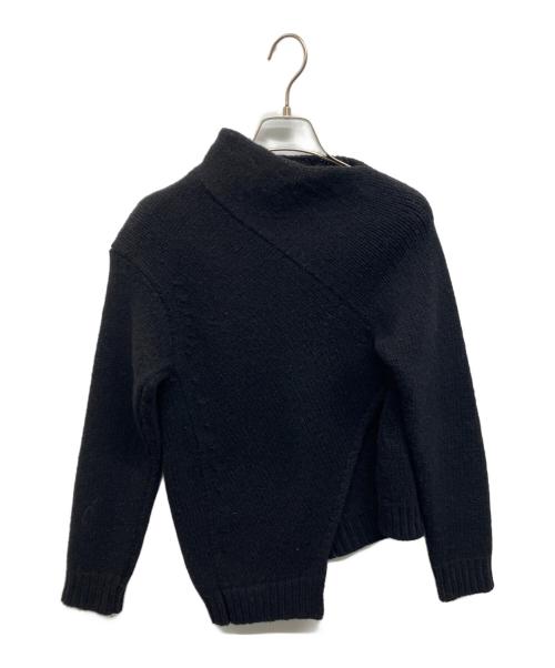JIL SANDER（ジルサンダー）JIL SANDER (ジルサンダー) アシンメトリーニット ブラック サイズ:32の古着・服飾アイテム