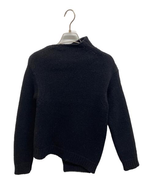 JIL SANDER（ジルサンダー）JIL SANDER (ジルサンダー) アシンメトリーニット ブラック サイズ:32の古着・服飾アイテム