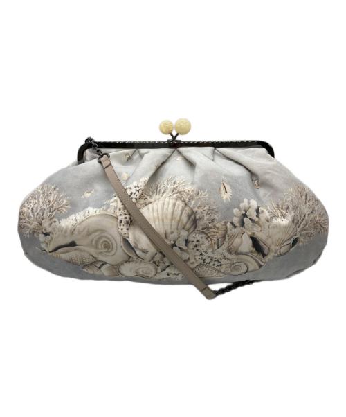 WEEKEND Max Mara（ウィークエンド マックスマーラ）WEEKEND Max Mara (ウィークエンド マックスマーラ) がま口ショルダーバッグ ブルーの古着・服飾アイテム