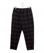 SOPHNET.ソフネット）の古着「BAGGY TAPERED EASY PANTS　バギー テーパード イージー パンツ」｜ブラウン×ネイビー