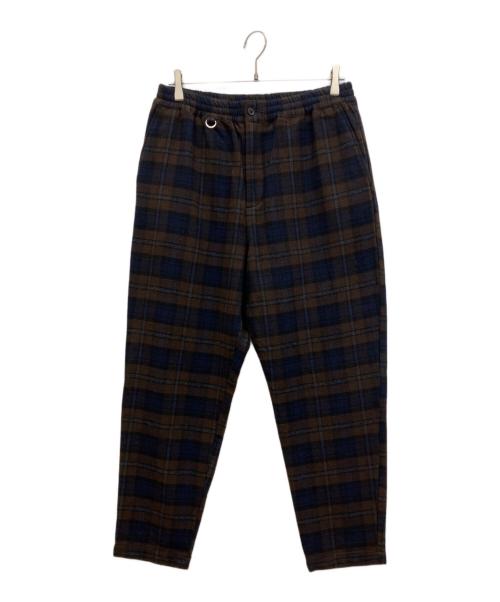 SOPHNET.（ソフネット）SOPHNET. (ソフネット) BAGGY TAPERED EASY PANTS　バギー テーパード イージー パンツ ブラウン×ネイビー サイズ:Mの古着・服飾アイテム
