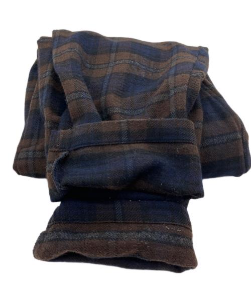 SOPHNET.（ソフネット）SOPHNET. (ソフネット) BAGGY TAPERED EASY PANTS　バギー テーパード イージー パンツ ブラウン×ネイビー サイズ:Mの古着・服飾アイテム