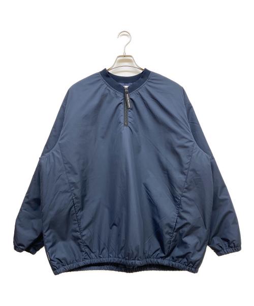 Stripes For Creative（ストライプ フォー クリエイティブ）Stripes For Creative (ストライプ フォー クリエイティブ) BASEBALL HALF ZIP JACKET ネイビー サイズ:XLの古着・服飾アイテム