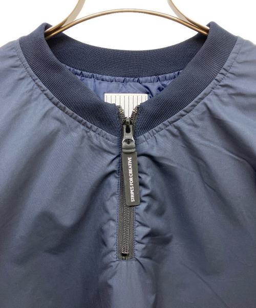 Stripes For Creative（ストライプ フォー クリエイティブ）Stripes For Creative (ストライプ フォー クリエイティブ) BASEBALL HALF ZIP JACKET ネイビー サイズ:XLの古着・服飾アイテム