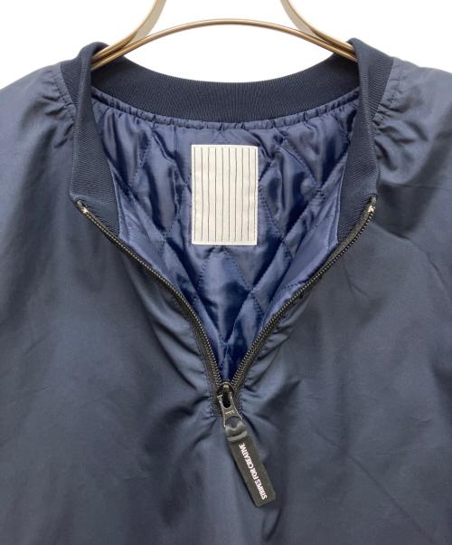 Stripes For Creative（ストライプ フォー クリエイティブ）Stripes For Creative (ストライプ フォー クリエイティブ) BASEBALL HALF ZIP JACKET ネイビー サイズ:XLの古着・服飾アイテム