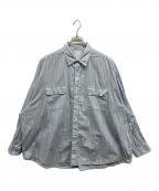 Stripes For Creativeストライプ フォー クリエイティブ）の古着「ストライプシャツ」｜スカイブルー