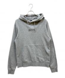 F.C.R.B.（エフシーレアルブリストル）の古着「APPLIQUE LOGO PULL OVER HOODY」｜グレー