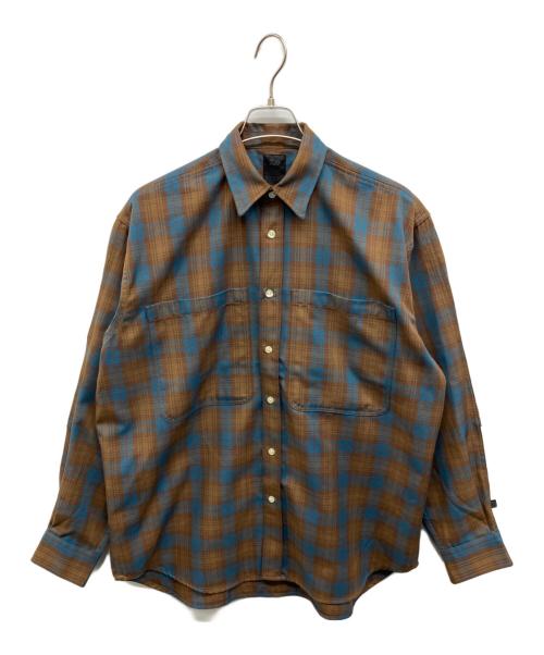 DAIWA PIER39（ダイワ ピア39）DAIWA PIER39 (ダイワ ピア39) TECH FLANNEL WORKER'S SHIRTS ブラウン×ブルー サイズ:S 未使用品の古着・服飾アイテム