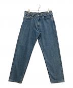 uniform experimentユニフォームエクスペリメント）の古着「WASHED DENIM WIDE PANTS/ウォッシュドデニムワイドパンツ」｜インディゴ