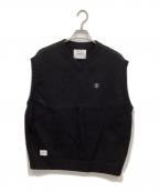 WTAPSダブルタップス）の古着「DITCH/VEST/ACRYLIC.」｜ブラック