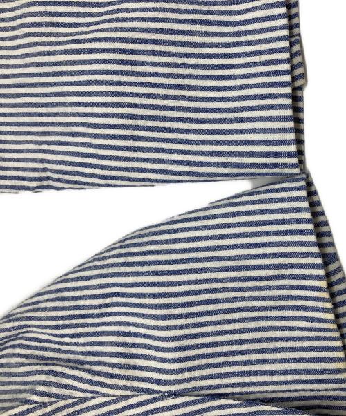 WEEKEND Max Mara（ウィークエンド マックスマーラ）WEEKEND Max Mara (ウィークエンド マックスマーラ) リネン混ストライプテーラードジャケット ホワイト×ブルー サイズ:44の古着・服飾アイテム