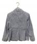 WEEKEND Max Mara (ウィークエンド マックスマーラ) リネン混ストライプテーラードジャケット ホワイト×ブルー サイズ:44：9000円