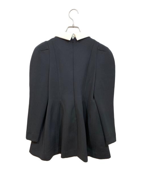 SUPERIOR CLOSET（スーペリアクローゼット）SUPERIOR CLOSET (スーペリアクローゼット) 襟付ペプラムトップス×前スリットパンツ ネイビー サイズ:トップス/9号、パンツ/7号の古着・服飾アイテム