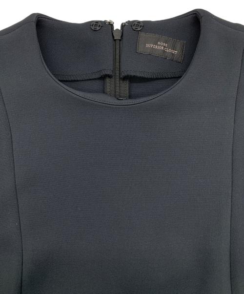 SUPERIOR CLOSET（スーペリアクローゼット）SUPERIOR CLOSET (スーペリアクローゼット) 襟付ペプラムトップス×前スリットパンツ ネイビー サイズ:トップス/9号、パンツ/7号の古着・服飾アイテム