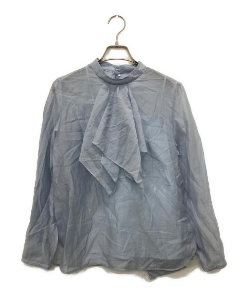 EPOCA（エポカ）EPOCA (エポカ) シアークロス フリルブラウス ブルー サイズ:40の古着・服飾アイテム
