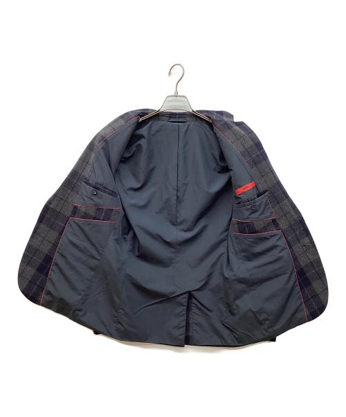 HUGO HUGO BOSS（ヒューゴ ヒューゴボス）HUGO HUGO BOSS (ヒューゴ ヒューゴボス) テーラードジャケット グレー×ネイビー サイズ:46の古着・服飾アイテム