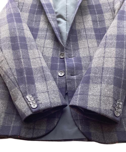 HUGO HUGO BOSS（ヒューゴ ヒューゴボス）HUGO HUGO BOSS (ヒューゴ ヒューゴボス) テーラードジャケット グレー×ネイビー サイズ:46の古着・服飾アイテム