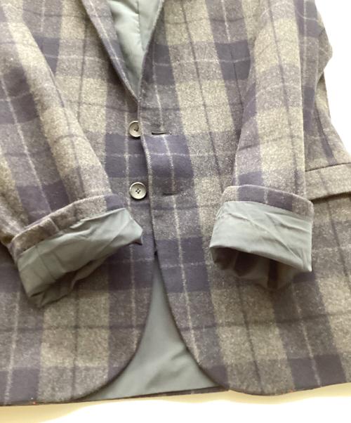 HUGO HUGO BOSS（ヒューゴ ヒューゴボス）HUGO HUGO BOSS (ヒューゴ ヒューゴボス) テーラードジャケット グレー×ネイビー サイズ:46の古着・服飾アイテム