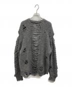 PRANK PROJECTプランクプロジェクト）の古着「Slash Slit knit」｜グレー