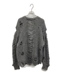 PRANK PROJECT（プランクプロジェクト）の古着「Slash Slit knit」｜グレー