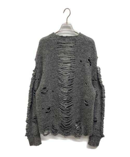 PRANK PROJECT（プランクプロジェクト）PRANK PROJECT (プランクプロジェクト) Slash Slit knit グレー サイズ:freeの古着・服飾アイテム