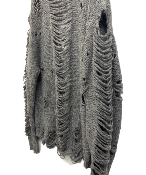 PRANK PROJECT（プランクプロジェクト）PRANK PROJECT (プランクプロジェクト) Slash Slit knit グレー サイズ:freeの古着・服飾アイテム