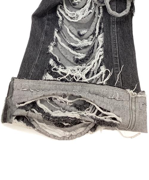 PRANK PROJECT（プランクプロジェクト）PRANK PROJECT (プランクプロジェクト) Hard Clashed Jeans　ハードクラシュドジーンズ　ダメージデニムパンツ ブラック サイズ:38の古着・服飾アイテム