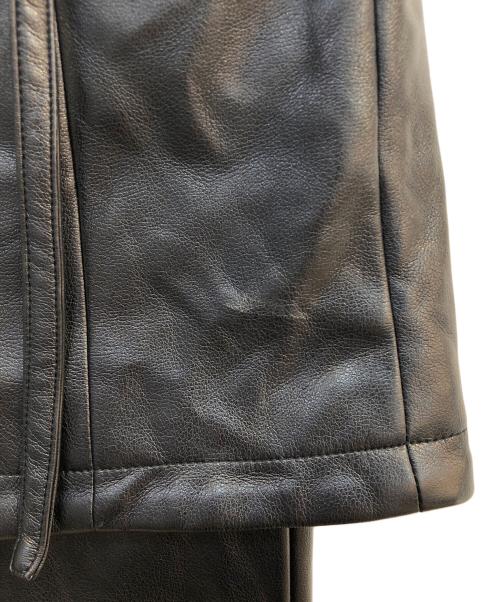 MAISON SPECIAL（メゾンスペシャル）MAISON SPECIAL (メゾンスペシャル) Skirt Layered Leather Pants ブラック サイズ:38の古着・服飾アイテム